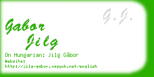 gabor jilg business card